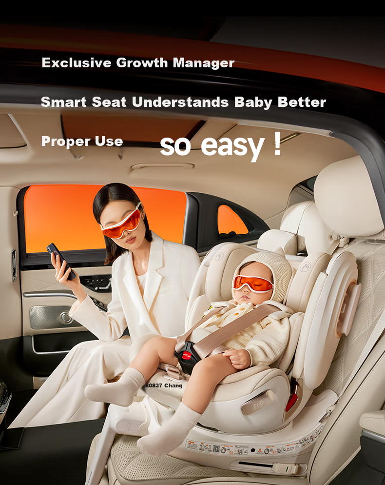 Welldon Smart LUX Child Safety Seat 0-7 Years i-Size Intelligent Ventilation AI Voice Rotation 35