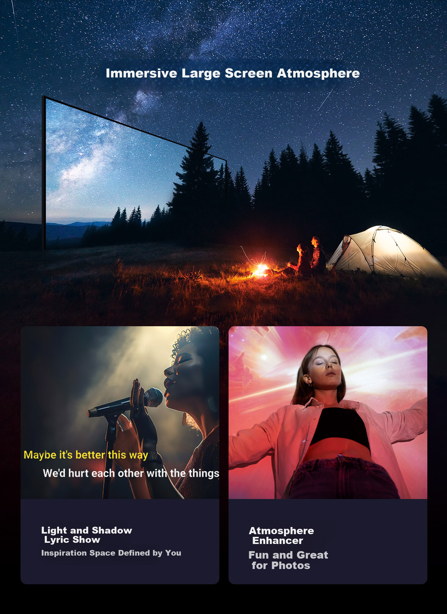 Dangbei Smart2 Projector Home Use HD Portable PTZ Projector Affordable Smart Home Theater National Subsidy (Mijia Connected Atmosphere Speaker) 31
