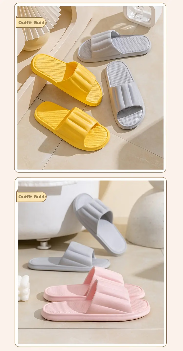 Qiumuxi Bathroom Slippers Unisex EVA Home Couple Non-Slip Shower Lightweight Comfortable Sandals Green Size 38-39 8