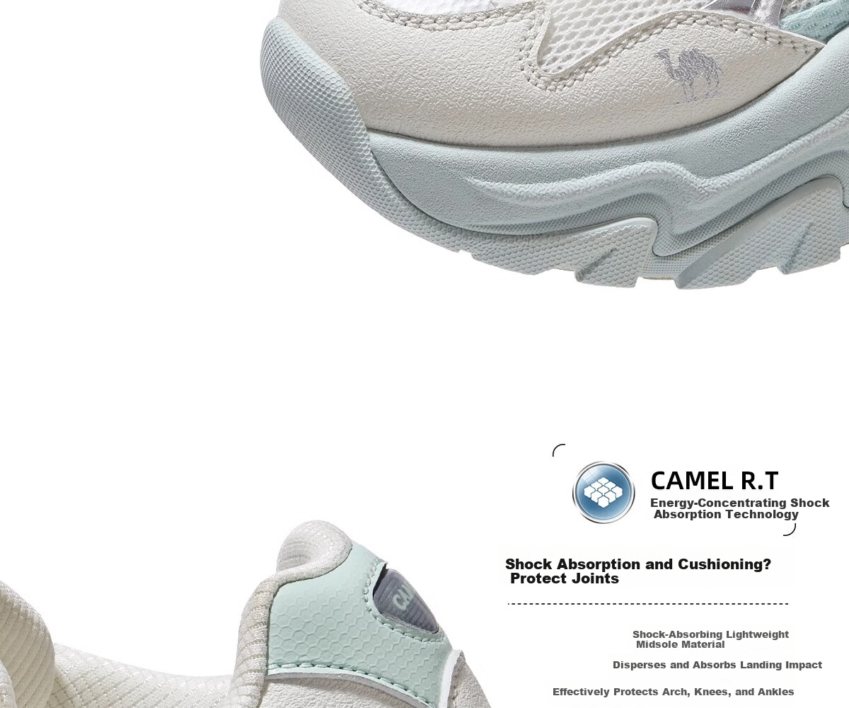 CAMEL Yunyi Outdoor Casual Women's Sneakers Fashionable Thick-Soled Platform Dad Shoes F25B397044 12