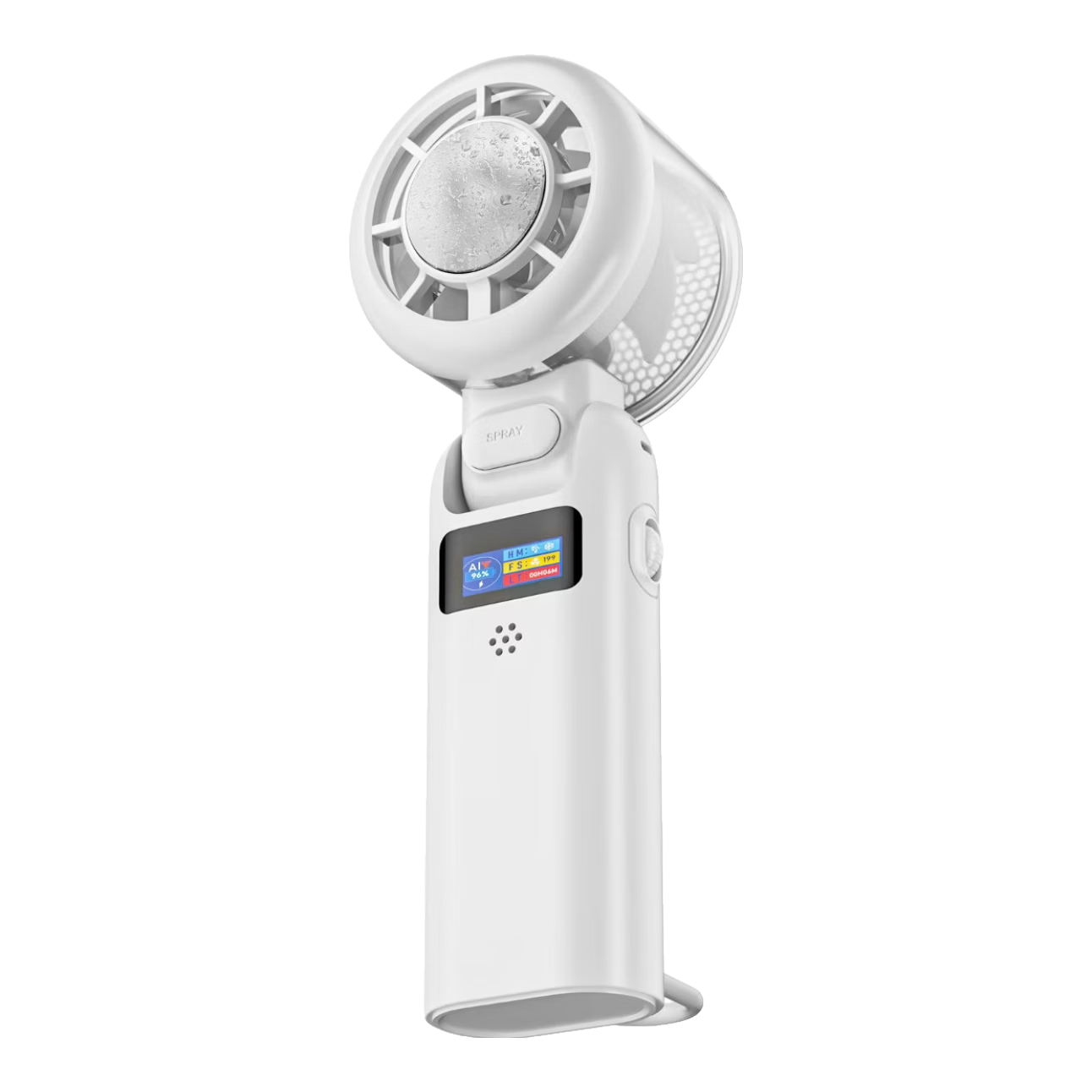 Kewo AI Handheld Mini Fan Nano High-Speed Spray Semiconductor Cooling Rapid Temperature Reduction Portable Neck Hanging Silent Cooling Fan for Dormitory Outdoor Office Bed Use