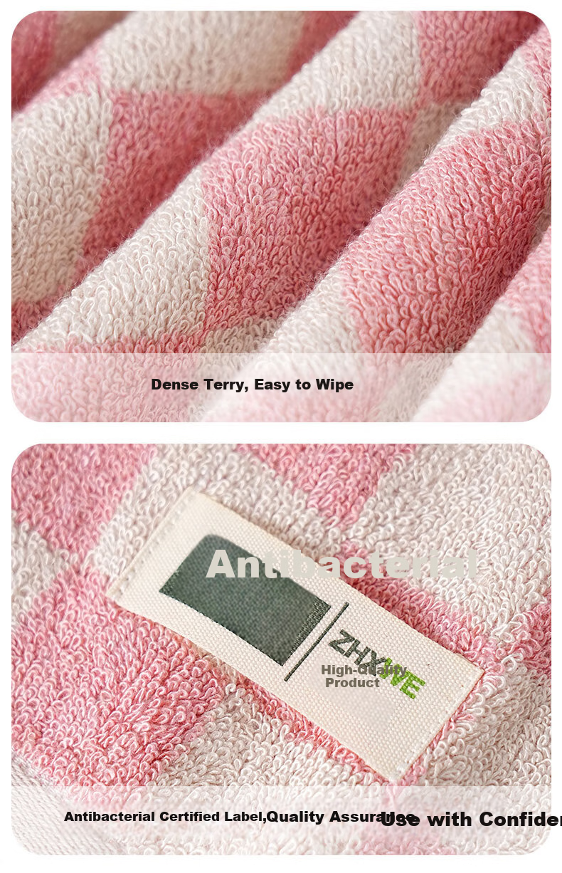 Bamboo 100 Bamboo Fiber Antibacterial Towels 2-Pack Thickened Absorbent Adult Face Towels Large Towels 35*74cm 125g Each 5