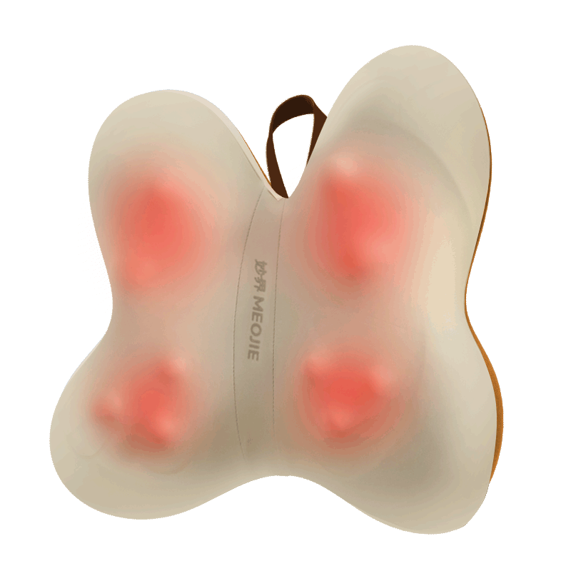 MiaoJie M19 Waist Massager Butterfly Shape Shoulder Neck Leg Back Kneading Heating Pillow Home Office Chair Lumbar Support Birthday Gift with 10% Off for Top Streamers