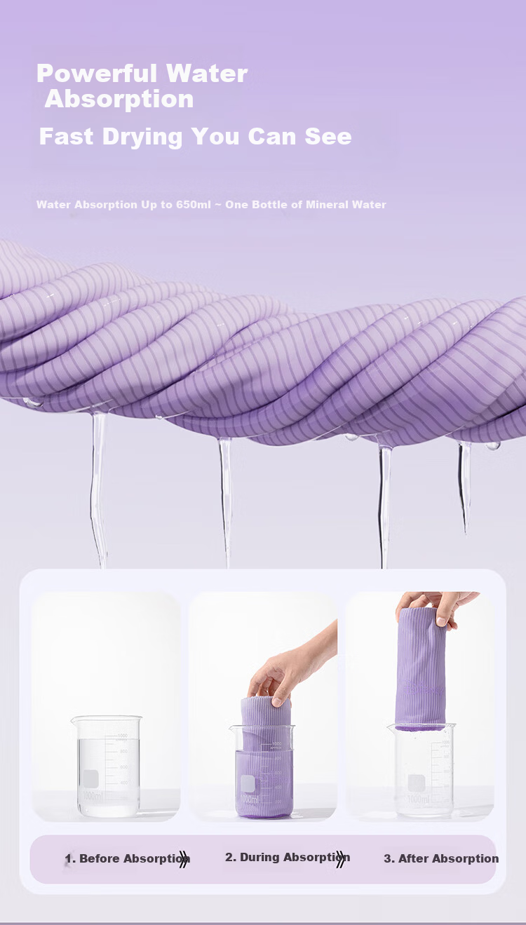 Disney Quick-Dry Bath Towel Swimming Towel Beach Shawl for Adults Women Sports Portable Spa Robe D96100 Light Purple 5
