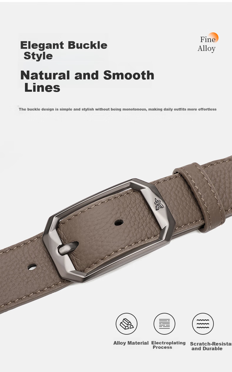 MEXICAN Vintage Men's Leather Belt Pin Buckle Genuine Top Layer Cowhide Business Casual Waistband Pants Belt Birthday Gift for Men 7