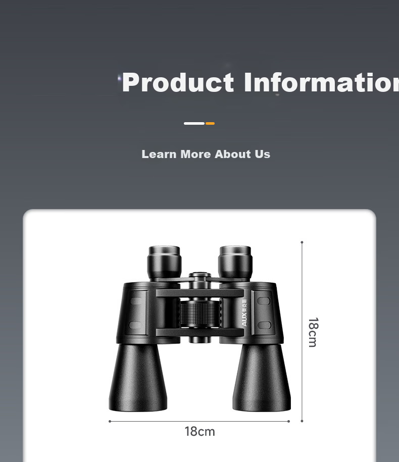 AUX Binoculars Portable High-Power HD Professional Concert Outdoor Moon Observation Day and Night Large Objective Lens 16