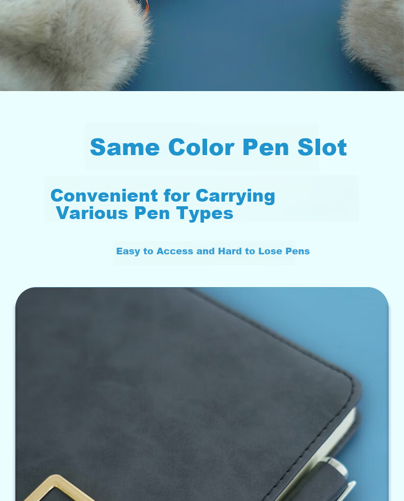 HERO A5 Business Notebook Thickened Hard Cover Soft Leather Simple High-End Gift Meeting Portable Office Stationery Lined Tearable Diary Journal Binder 5