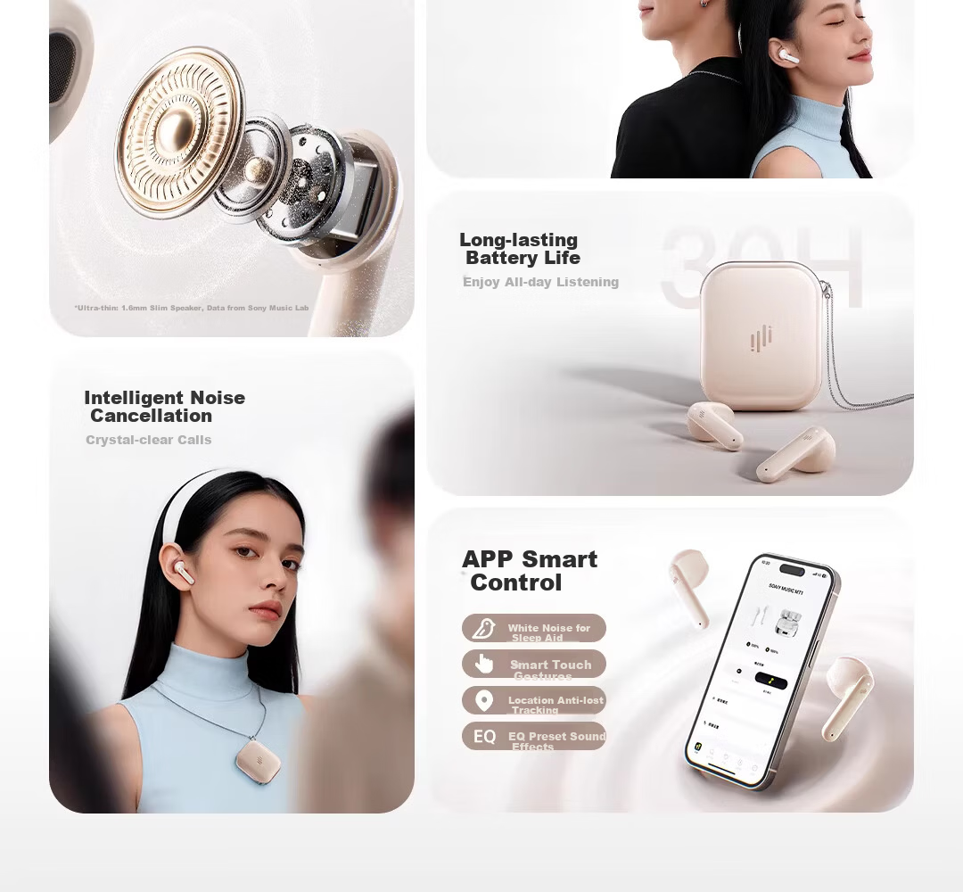 Soaiy MC6 Bluetooth Clip-On Wireless Earphones Long Battery Life Universal for Huawei Apple 2026 New Model 6