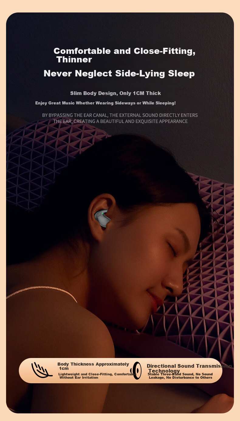 Taidu RD39 Wireless Bluetooth Earbuds 4-Pack In-Ear Ultra-Mini Invisible Sports Running Sleep Gaming Noise-Cancelling Low Latency Long Battery Life High-Quality Sound 3