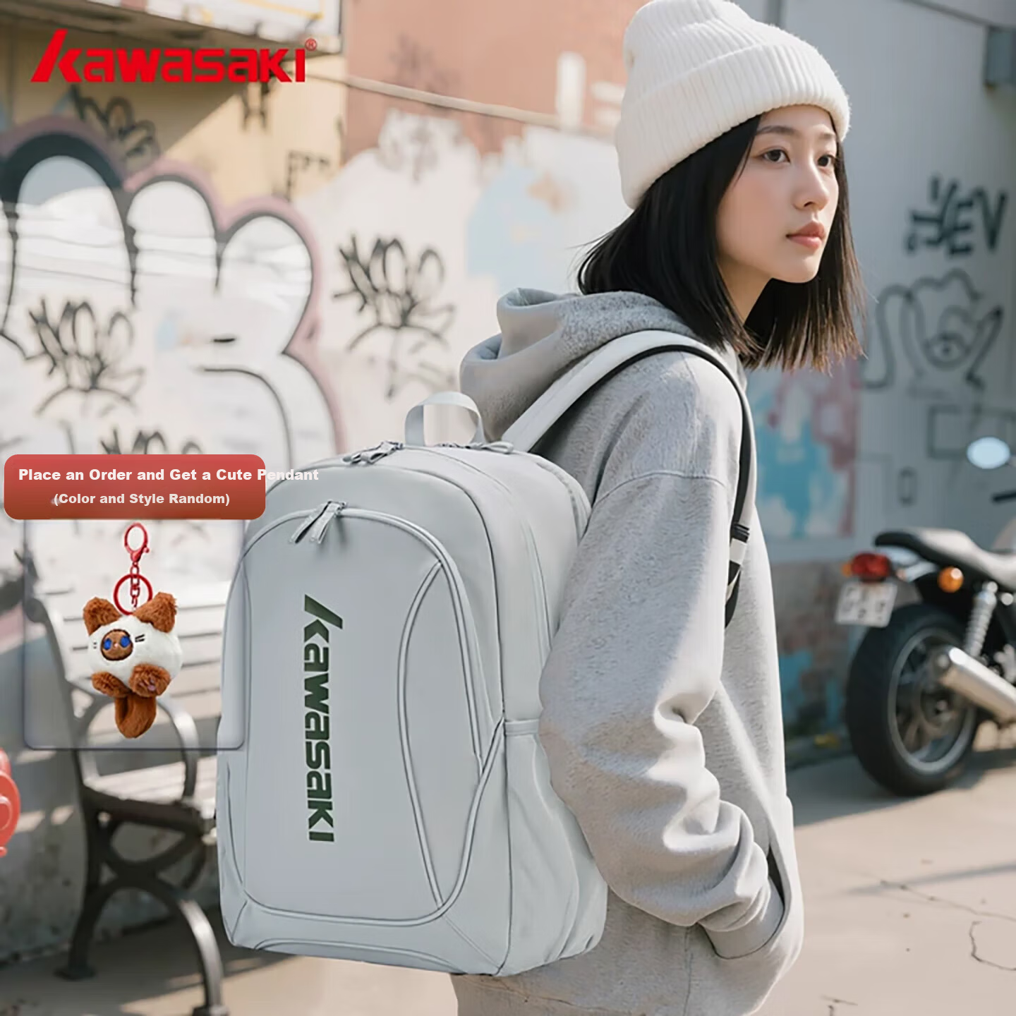 Kawasaki Kawasaki Special Scented Shuttlecock Badminton Backpack Double Shoulder Professional Large Capacity Sports Bag for Men and Women Youth High Appearance