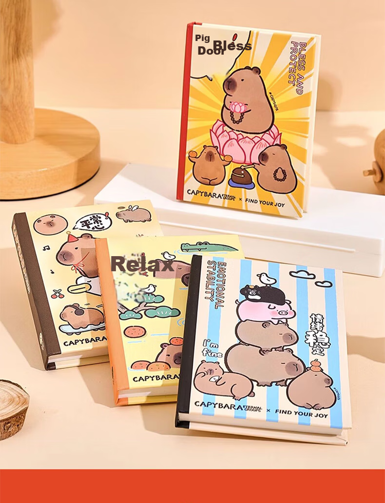 Youth Companion Pocket Notebook 64K Portable Stationery Capybara 8-Pack Gift Ins Stylish Mini Journal Vocabulary Notebook 7