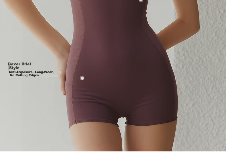 WATERTIME Women's New One-Piece Swimsuit for Swimming Pool, Plus Size, Body-Shaping, Racing Trunks, Thermal Spring Use 5