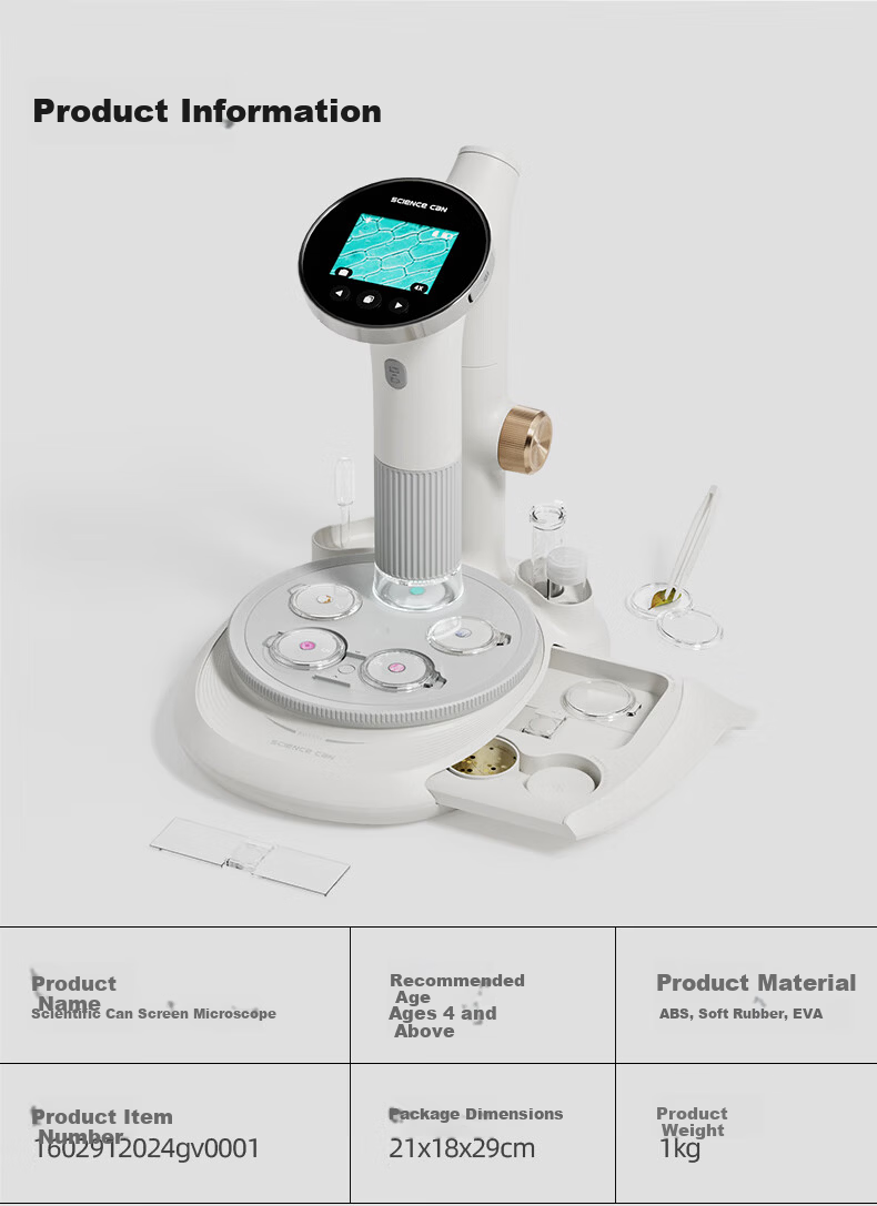 Science Can Screen Microscope Portable Professional Electronic Toy for Middle School Students Boys and Girls Children's Day Gift 14