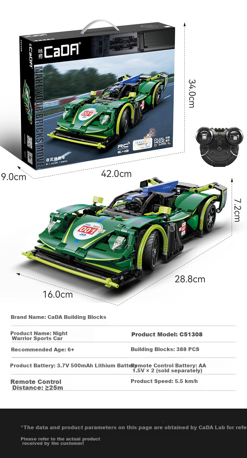 CaDA 2025 Sauber F1 Team C45 Racing Car 1:24 Building Block Puzzle Toy for Boys Children Gift 16