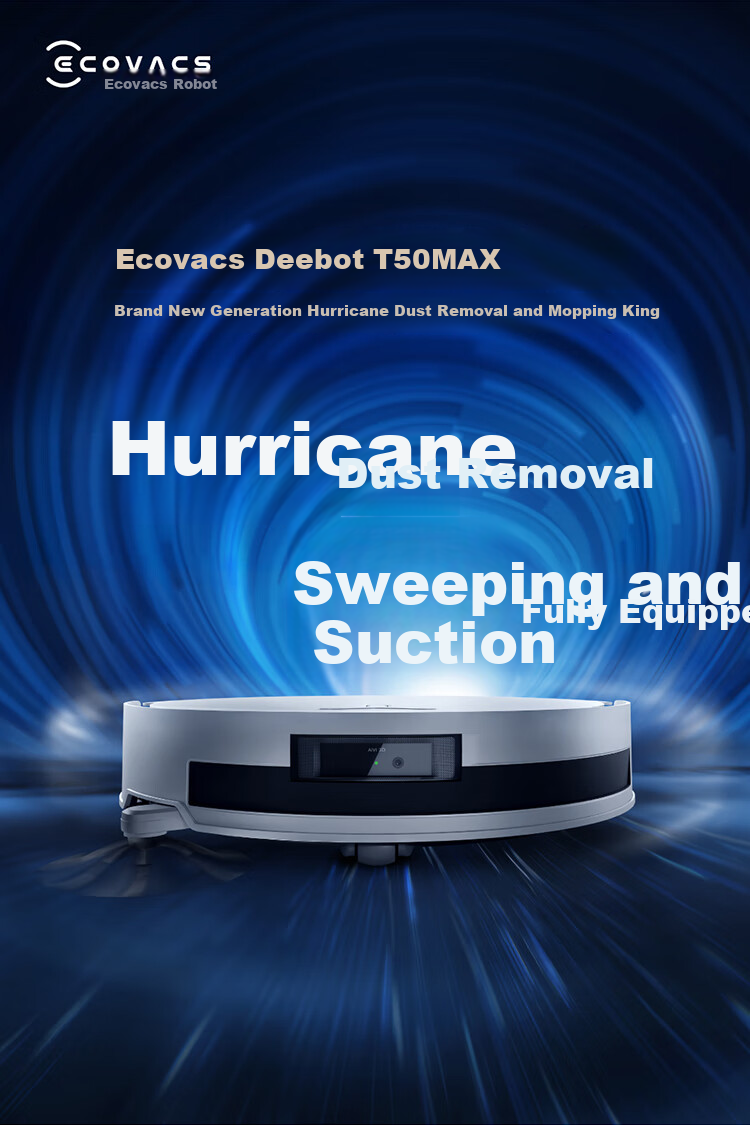 Ecovacs T50 MAX Robot Vacuum Cleaner and Mop Combo with Automatic Cleaning, Smart Home Hair Tangle-Free Ultra-Thin Water Tank Version (Supports HarmonyOS) - Mother's Day Gift 4