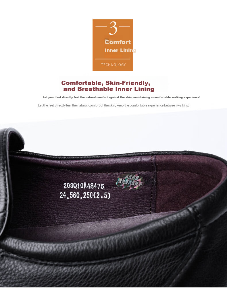 SPIDER KING Men's Leather Shoes, Summer Slip-On Business Casual Leather Shoes, Genuine Leather Middle-Aged And Elderly Dad Shoes, 48475 Black, Size 38 11