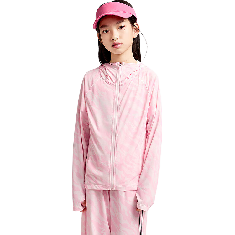 Annil Girls' Sun Protection Jacket, Summer 2025 New Ice-Cool Elastic Hooded Fashion Slim-Fit Sportswear
