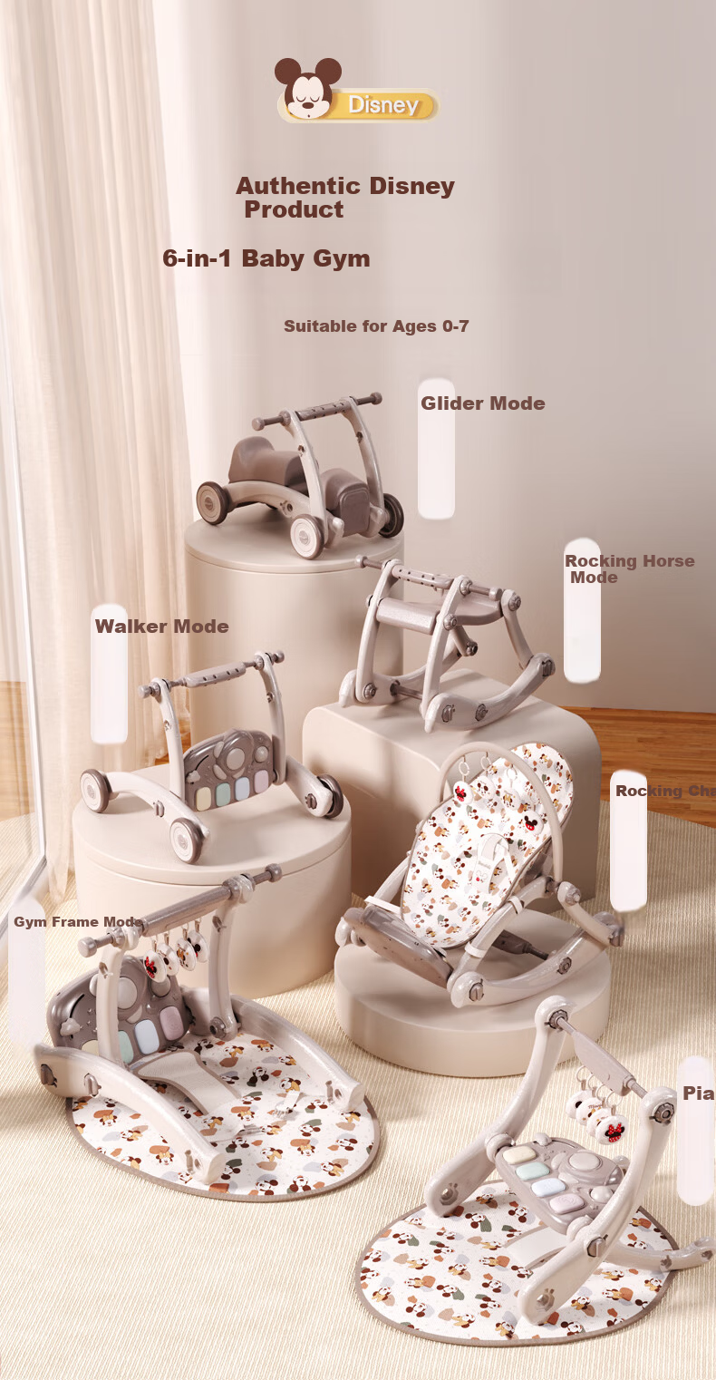 Disney Newborn Baby Gift Set Infant Toy 0-1 Year Old Baby Foot Piano 1