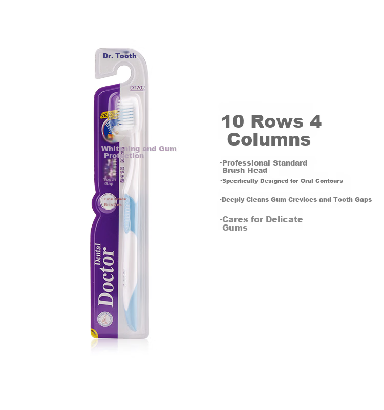 Dr. Tooth Soft Bristle Adult Toothbrush, Dense Deep Cleaning, Gum Care, 2 Packs of 2 Brushes 5