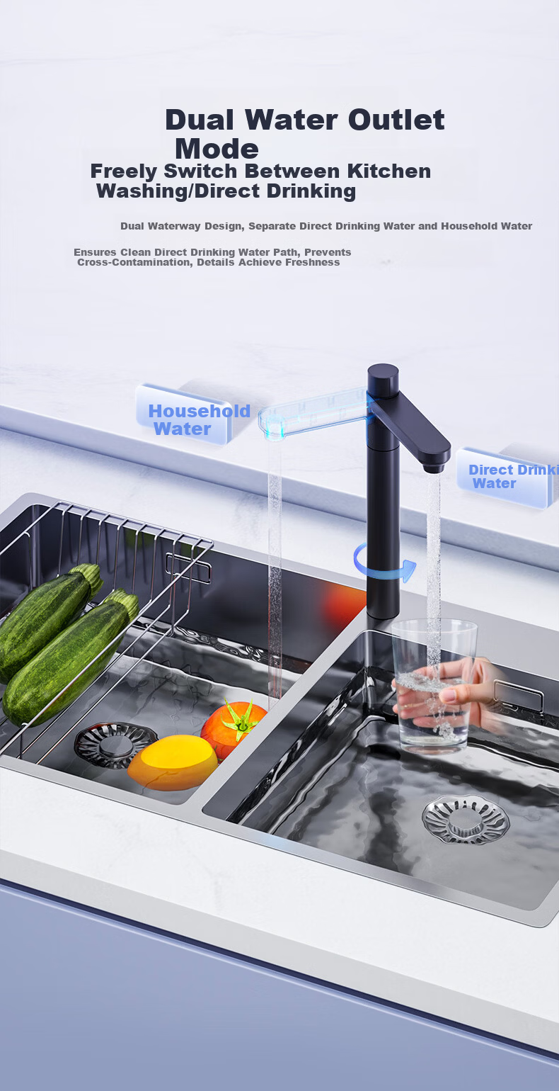 CHIGO Household Water Purifier Universal Filter Cartridge 800G Under-Sink RO Reverse Osmosis Direct Drinking Machine Scale Inhibitor TC809 5