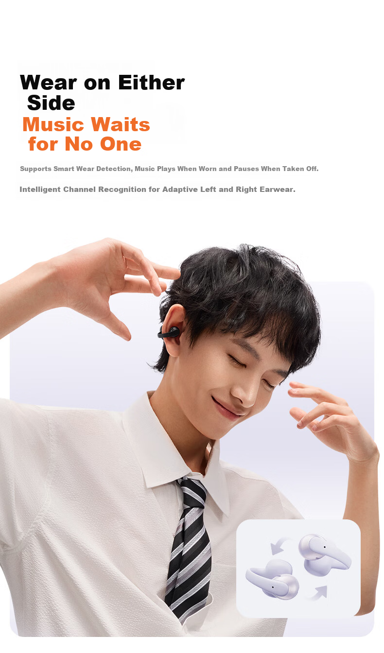 SHOKZ OpenDots Air Open-Ear Bluetooth Earbuds Wireless Clip-On Bluetooth Running Sports Earphones Dawn Purple 2