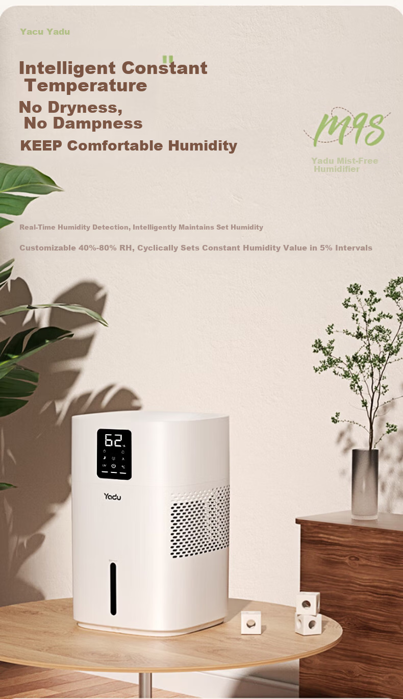 YADU Mist-Free Humidifier Bedroom Air Humidifier Baby Pure Home Office Desktop Cool Evaporation Portable Top-Fill Humidifier Heating Companion SZ650-M9SPro 7