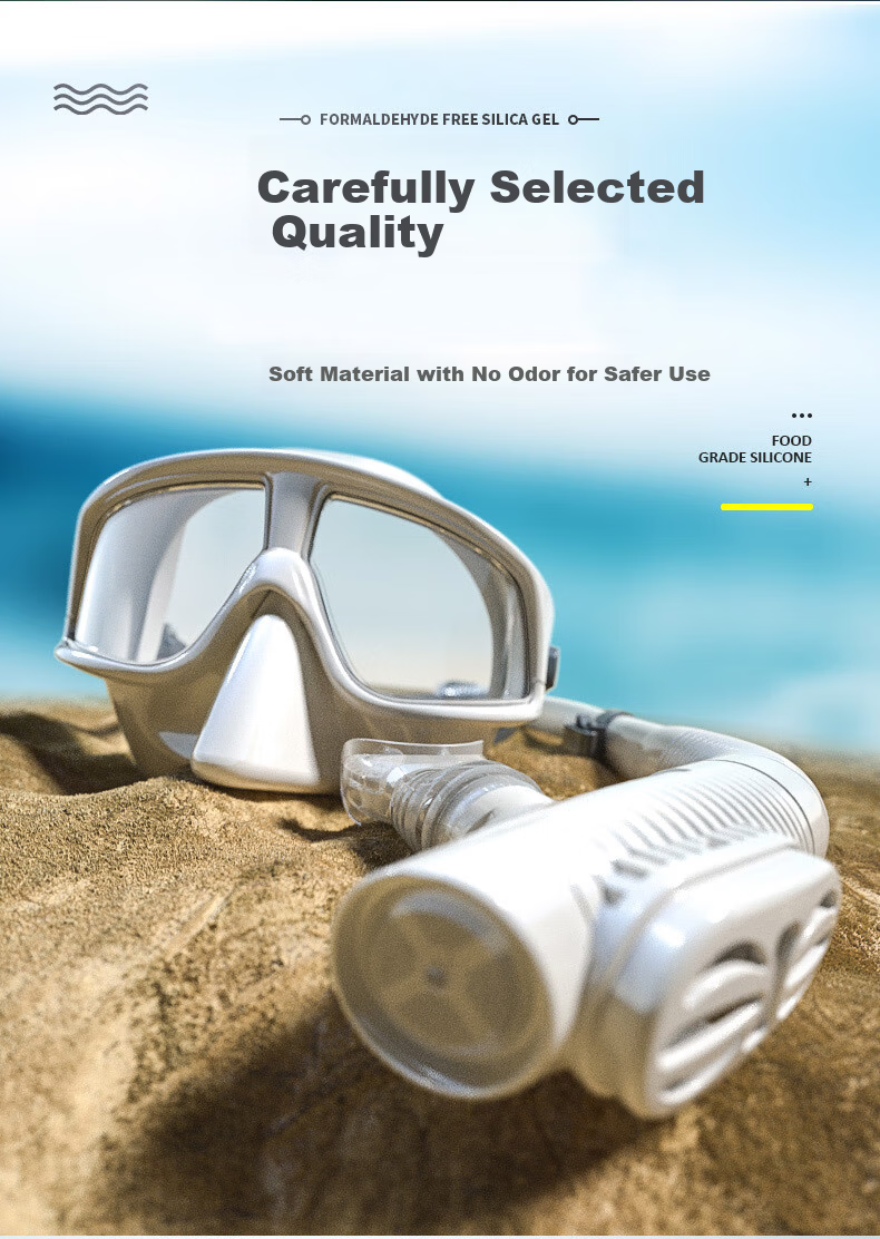 WATERTIME Shuichuan Full Dry Snorkel Set Diving Mask for Adults with Myopia Swimming and Diving Gear 4