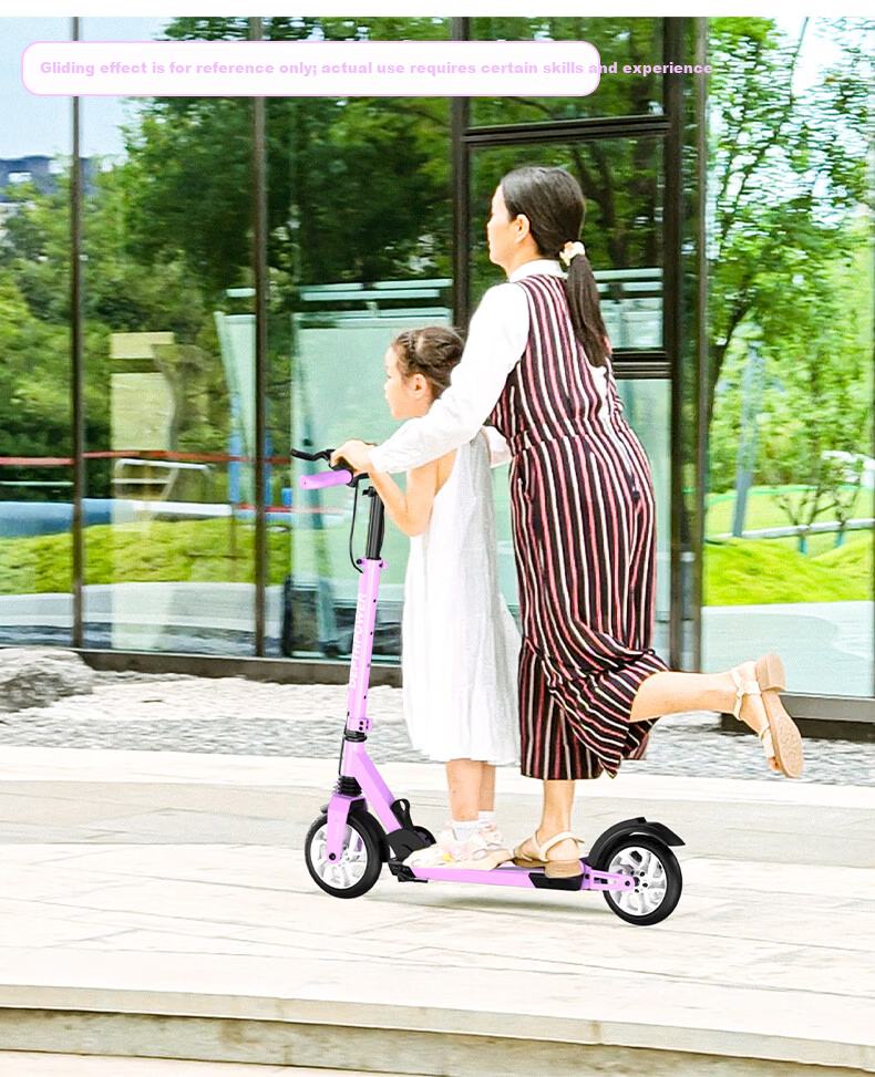 Dibailun Adult Scooter for Commuting, Ages 6-40, Two-Wheel Gunmetal Gray [Triple Brake, Dual Shock Absorption, Non-Slip White Flash Wheels] 14