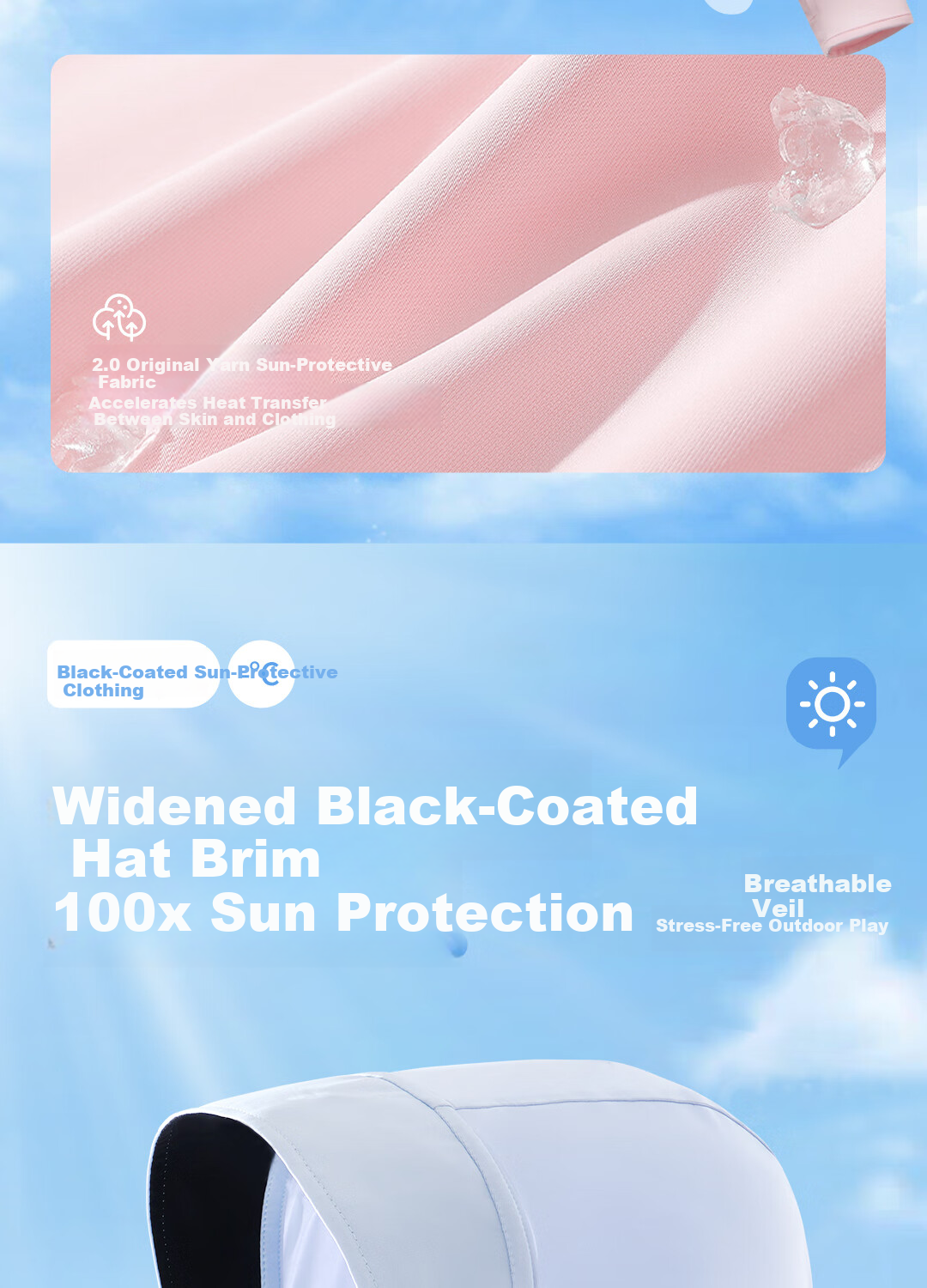 Disney Children's Sun Protection Set, 2025 Summer New Style, Cool And Breathable Girls' Sun Protection Jacket, Heightening And Slimming Wide-Leg Pants for Girls 7