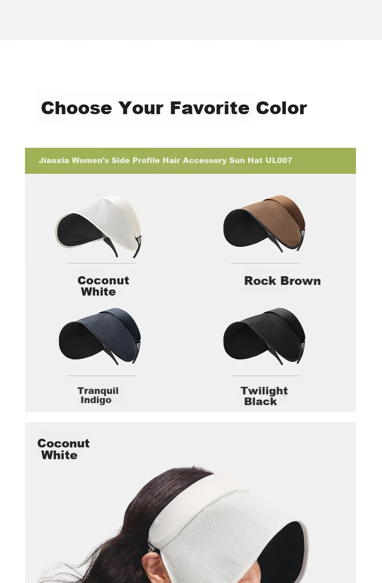Beneunder Open-Top Sun Protection Hat for Women, Sun Visor Headband, UV Protection, Portable and Foldable 15