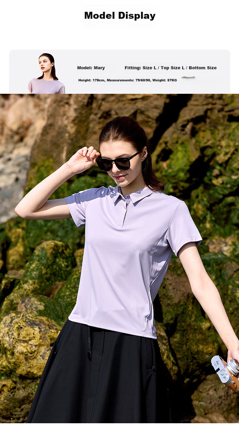 JEEP Women's Short Sleeve Polo Shirt UPF50+ Sun Protection Quick-Dry Outdoor Casual Breathable T-Shirt 8