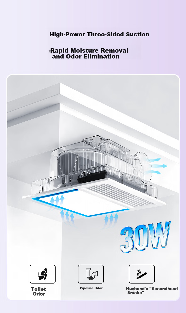 Midea Warm Air Bathroom Heater Warm Cube Series Lighting Exhaust Ventilation Multifunctional Heater GA00 6