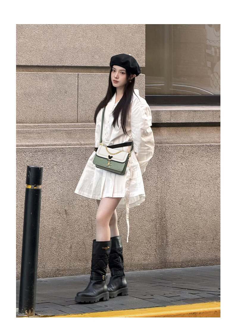 Love Sea Cowhide Leather Women's Shoulder Bag Crossbody Bag Trendy Underarm Bag Boutique Birthday Gift High-End Feel for Girlfriend Wife 5