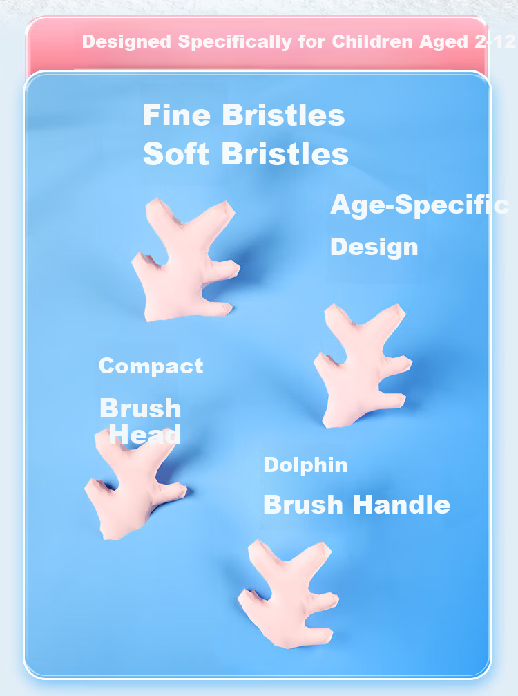 Kejiekejing Sanxiao Group Children's High-Density Soft Bristle Toothbrush 5-12 Years Old Kids Boys Girls Cartoon Design 2-Pack 2
