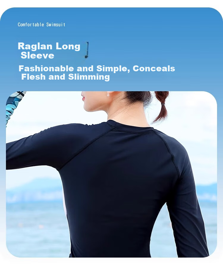 Xtep Women's Sun Protection Swimsuit Slimming Tankini Long Sleeve Long Pants Casual Sports Professional Surfing Diving Swimwear 2