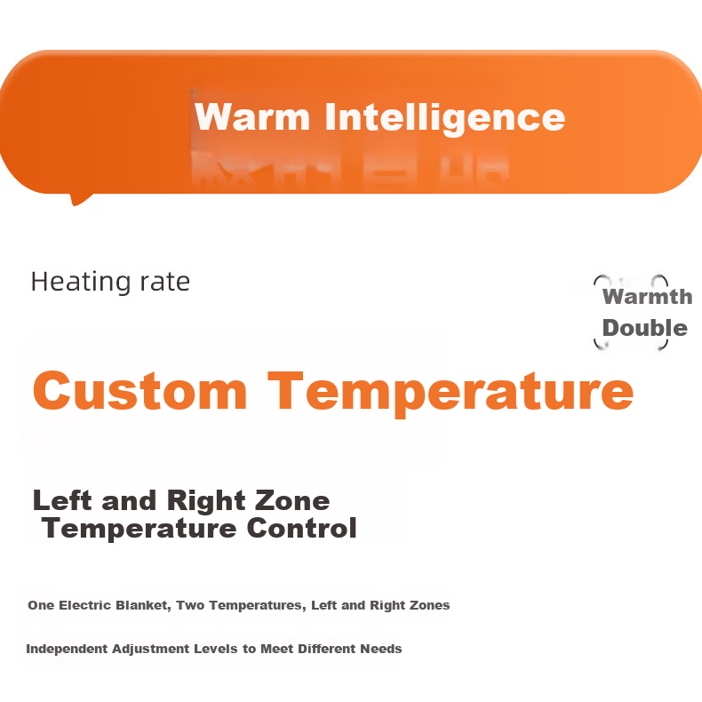 CHIGO High-Temperature Power-Off Graphene Double-Person Dual Temperature Control Waterproof 3C Certified Electric Heating Blanket 1.8m x 2m 16