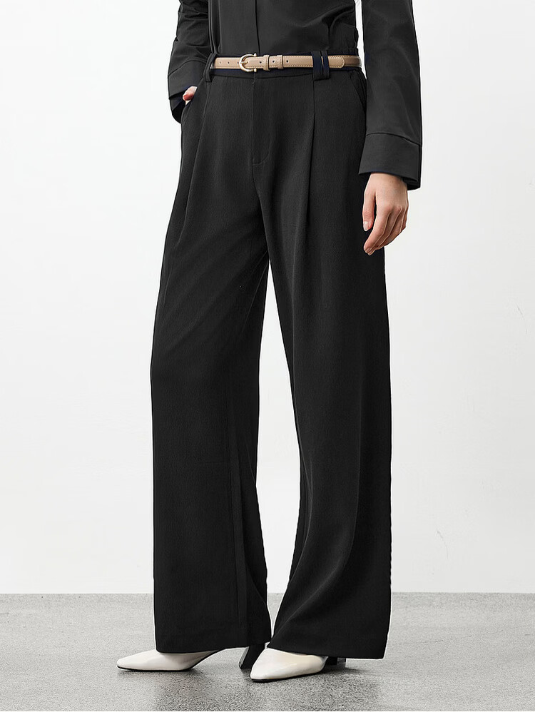 G2000 Women's 2026 Spring Summer Textured Casual Loose Straight Pants with Comfortable Stretch, Mall Edition 15
