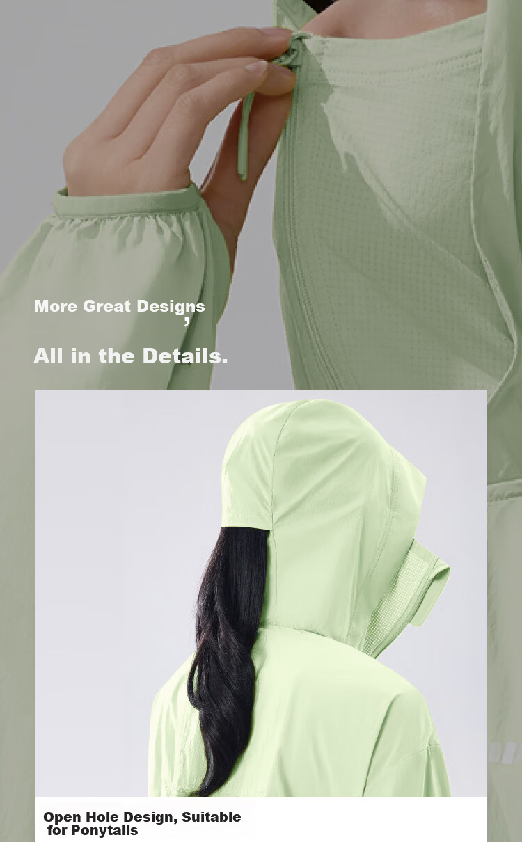Beneunder Women's Lightweight Water-Repellent Sun Protection Jacket TS402 Fresh Green L 11