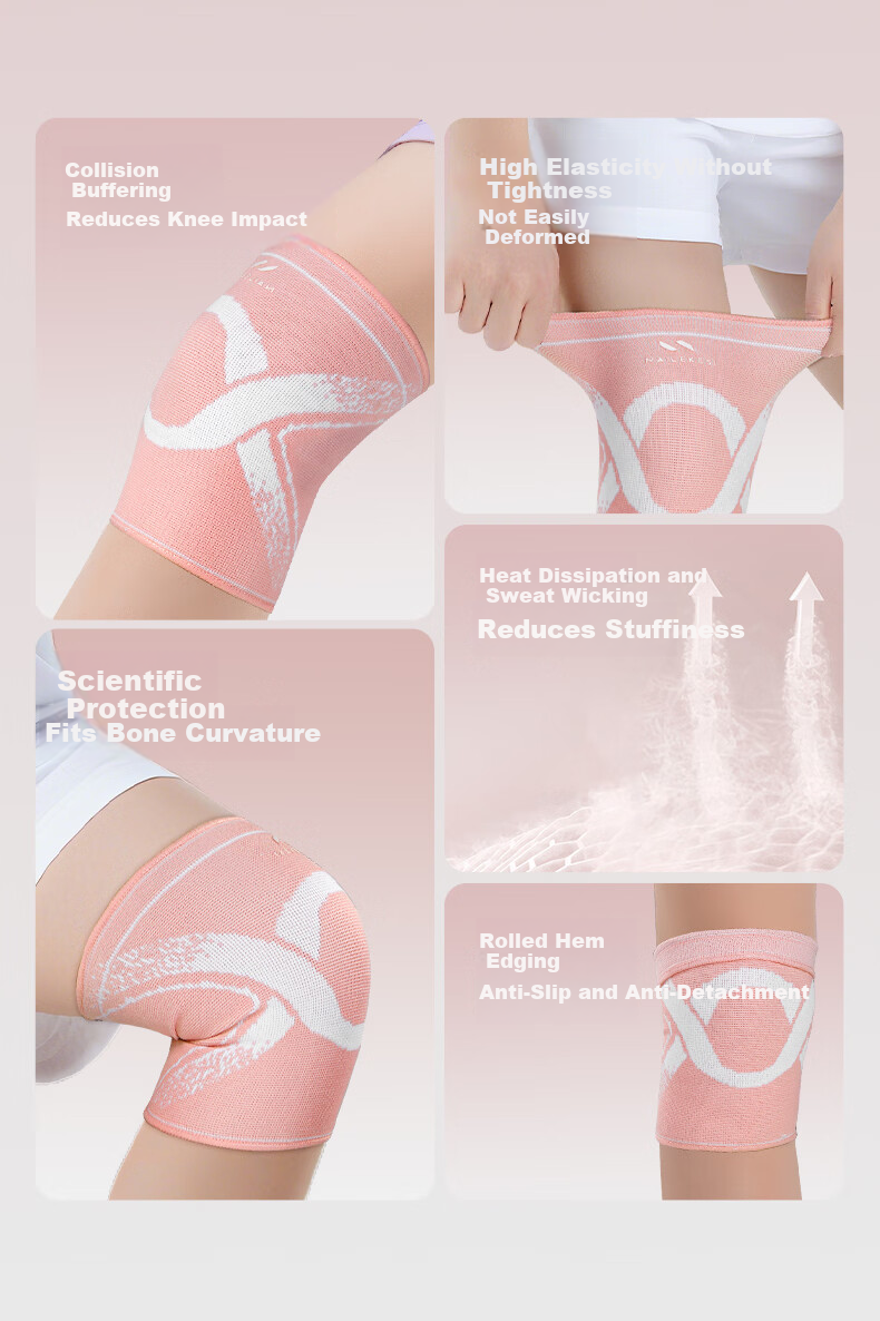 Nailikes Professional Kids Sports Knee and Elbow Pads for Football Running Basketball Joint Protection Anti-Fall Pink Size S 4