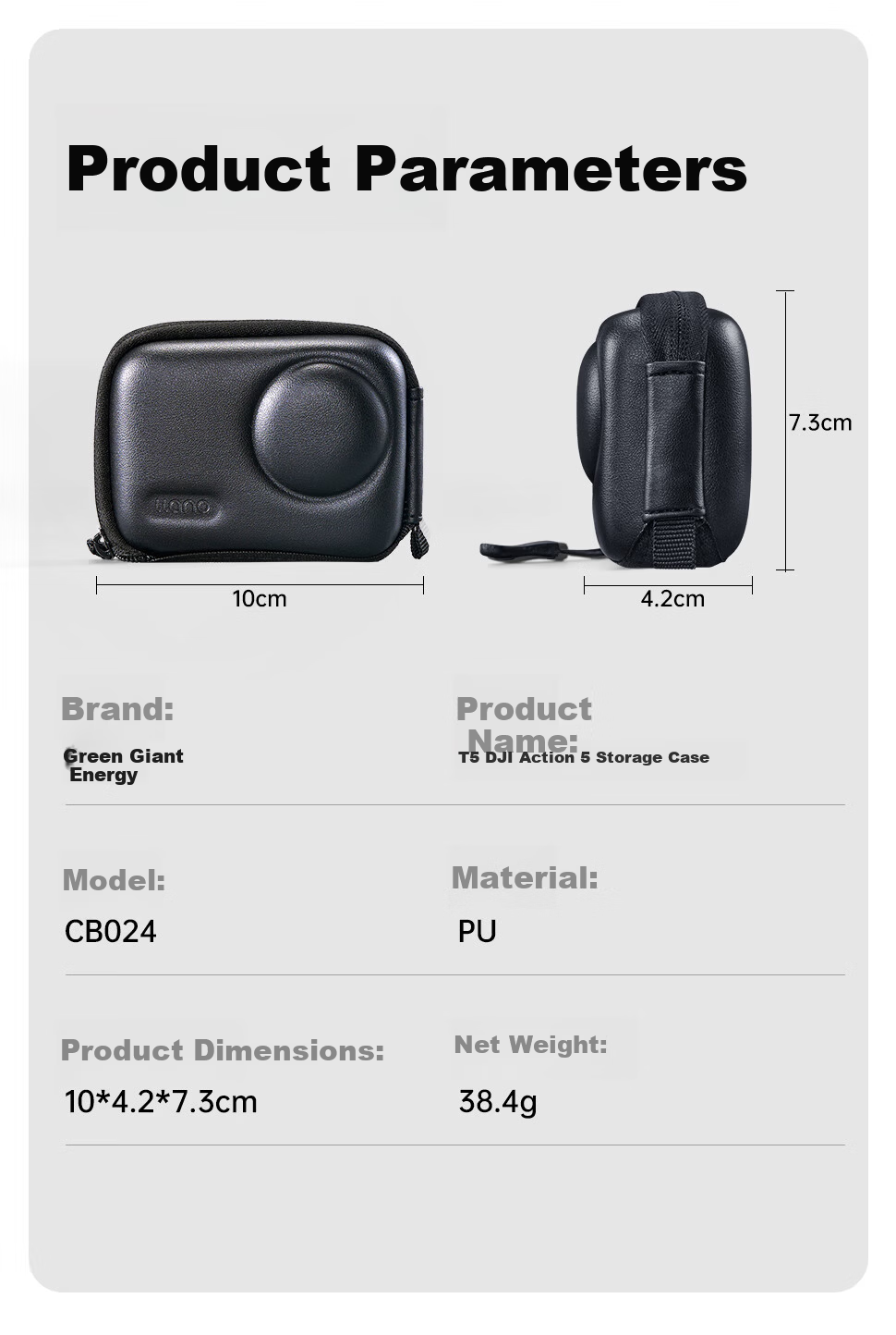 Llano DJI Action6/5Pro/4/3 Storage Bag Compatible with FeiyuTech 360 Ace Pro 2/GoPro Body Protective Case Portable Scratch-Resistant Sports Camera Accessories 8