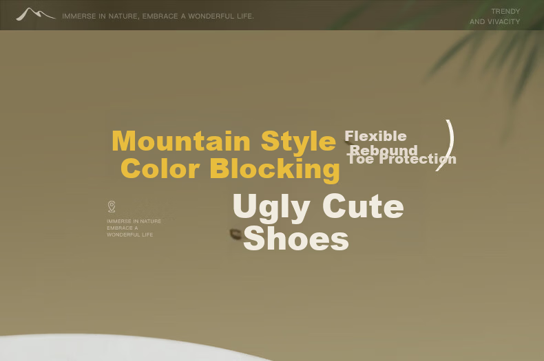 CAMEL Cute Ugly Style Women's Mountain Colorblock Mesh Outdoor Casual Shoes L26S255077 Blue/Brown/Gray Size 39 1