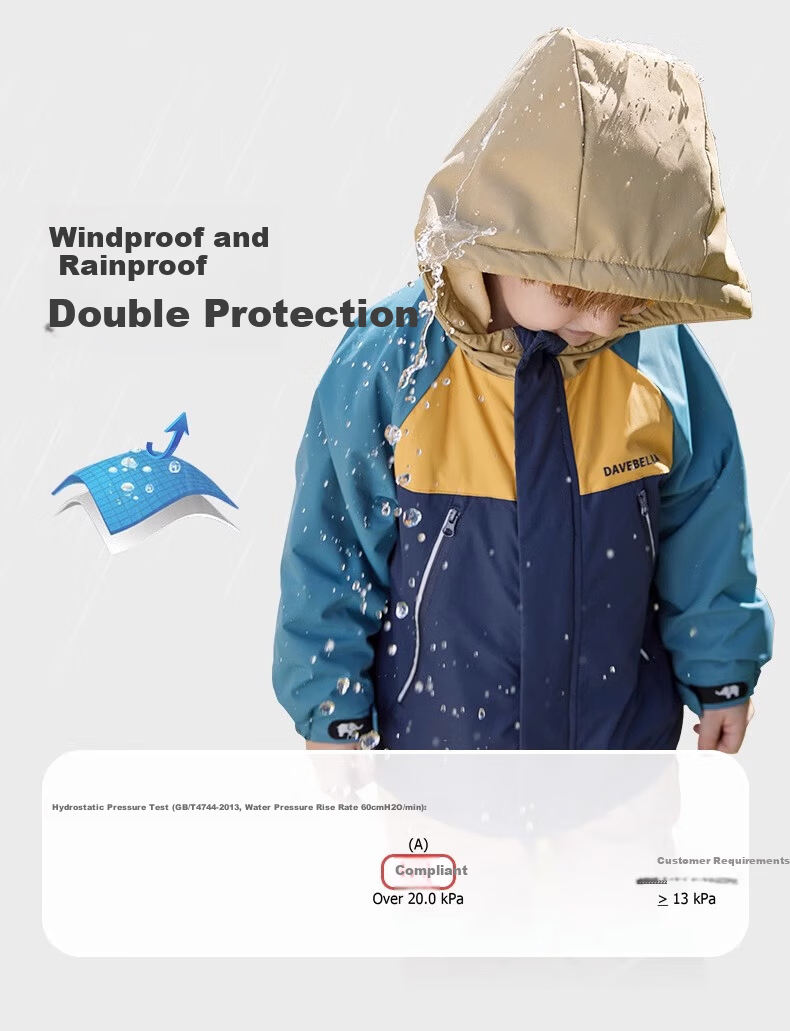 DAVE & BELLA Kids Windproof Jacket Autumn Fleece Lined Outdoor Coat for Boys and Girls Toddler Baby Children's Clothing 4