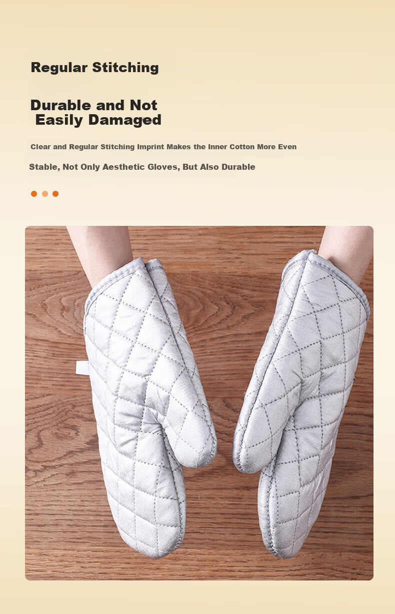 Beifute Oven Gloves Pair/Pack Heat-Resistant High-Temperature Long Flame-Retardant Protective Gloves 6