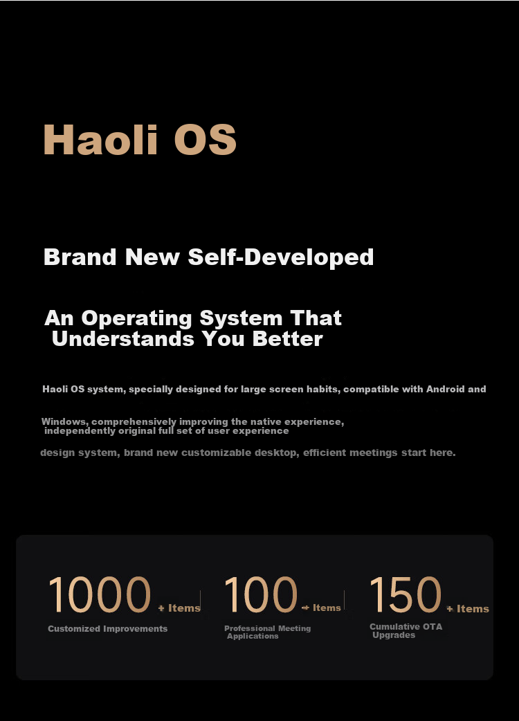 Haoli Video Conference Camera All-in-One Microphone 4K Ultra HD Digital Zoom Conference Room Camera Built-in Meeting System HB-100 10