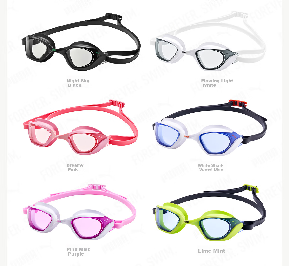 PUMA FINA Certified Adult Racing Swim Goggles High-Definition Anti-Fog Waterproof Unisex 21