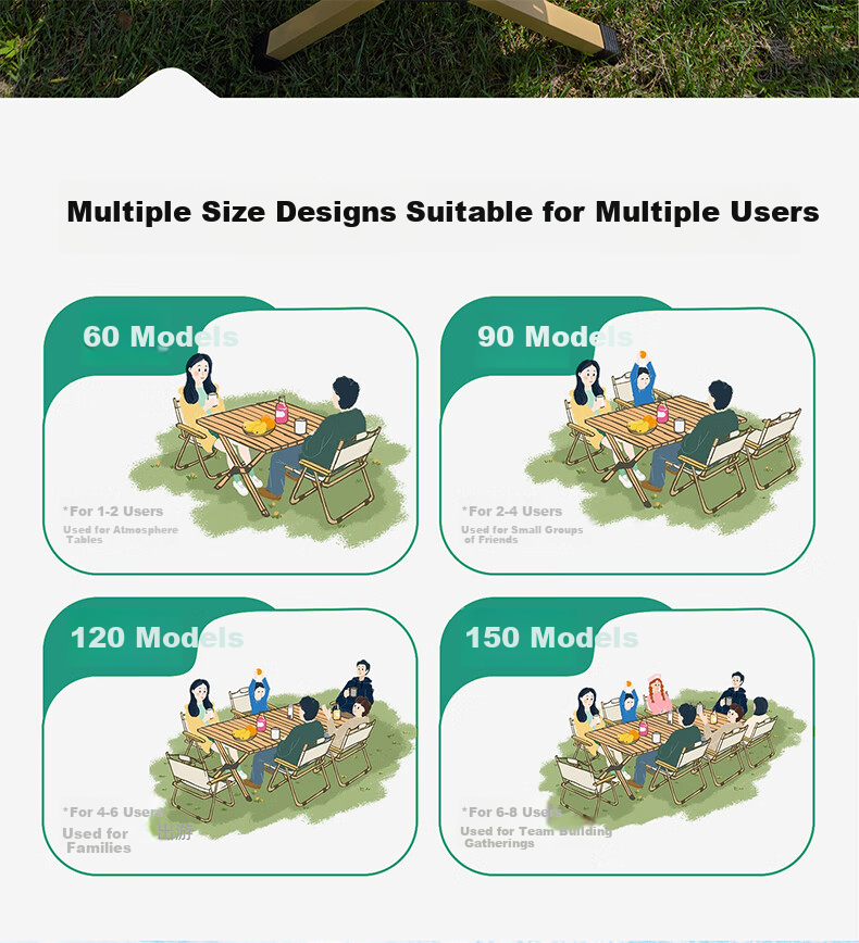 Shanfei Pingya Egg Roll Table Outdoor Folding Chair and Table Camping Table Stable Lightweight Portable Picnic Gear 6