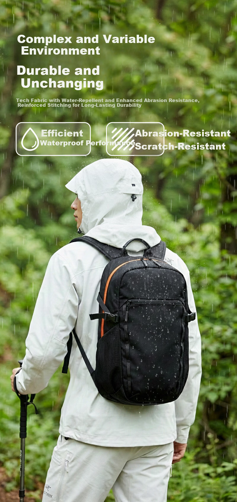 JD Jingzao 21L Black Backpack Hiking Outdoor Sports Travel Casual Lightweight Cycling School Bag 6