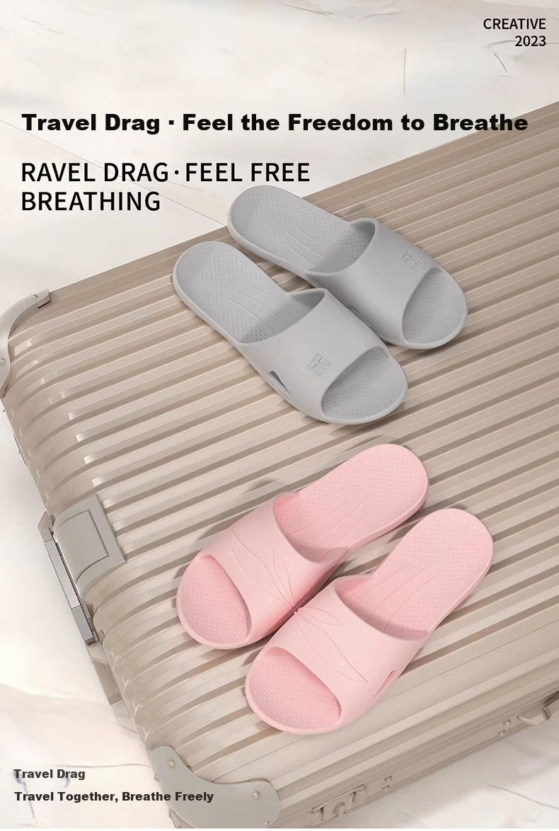 GEMAI Foldable Travel Slippers Women Portable Non-Slip Swimming Men Business Hotel Slippers Green Size 35-36 1