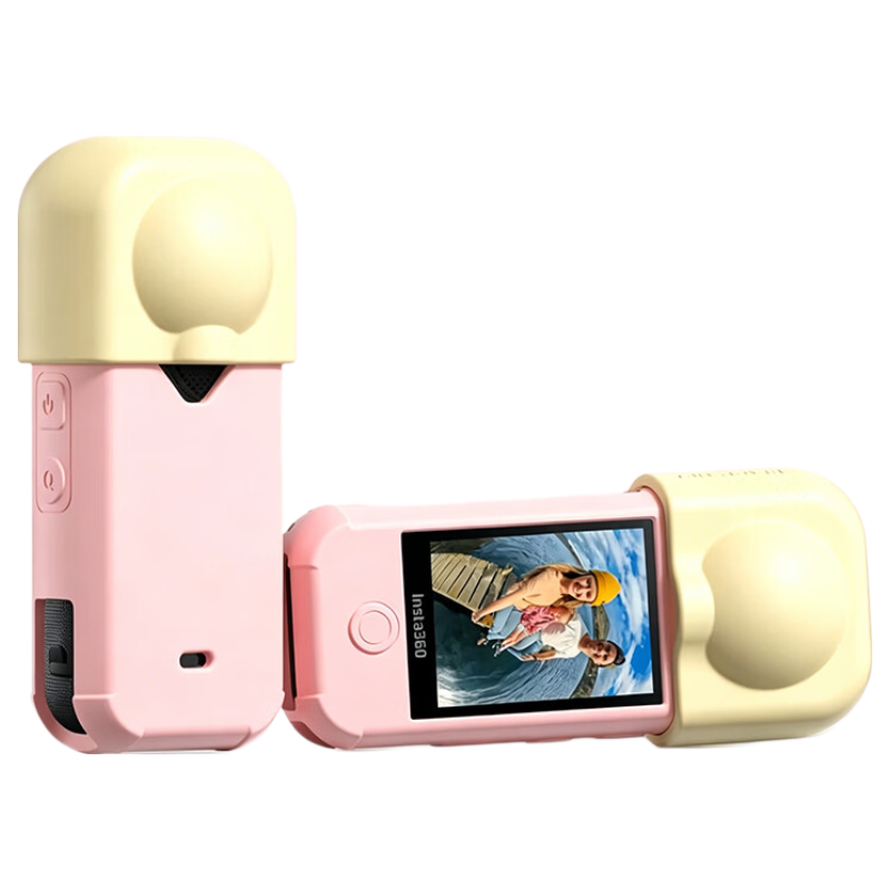 CHENSONG Insta360 X4 Air Silicone Protective Case Full Coverage Shockproof Yellow and Pink Macaron Style Exclusive Accessory