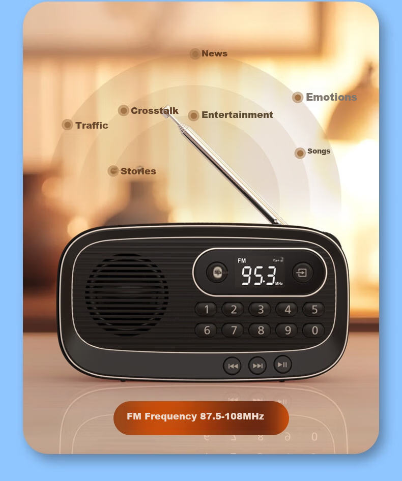 PHILIPS Portable Multifunction Radio Bluetooth Speaker FM Radio TF Card Player Elderly Dedicated New Outdoor Companion Rechargeable Digital Semiconductor TAR1100 4